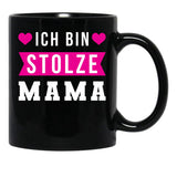 I Am A Proud Mom Black Coffee Mug, Gift Coffee Mug - Black