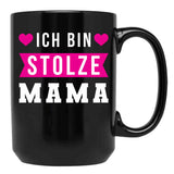 I Am A Proud Mom Black Coffee Mug, Gift Coffee Mug - Black