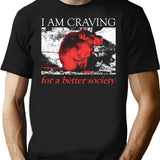 I Am Craving For A Better Society Rat Minimalist Graphic T-Shirt - Unisex Streetwear Tee - Black