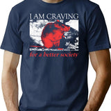 I Am Craving For A Better Society Rat Minimalist Graphic T-Shirt - Unisex Streetwear Tee - Navy
