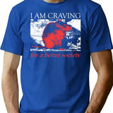 I Am Craving For A Better Society Rat Minimalist Graphic T-Shirt - Unisex Streetwear Tee - Blue