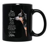 I Am Your Friend Your Partner Your Heeler Black Gift Coffee Mug - Black