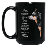 I Am Your Friend Your Partner Your Heeler Black Coffee Mug, Gift Coffee Mug