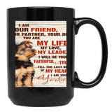I Am Yourr Friend Your Partner Your Dog Blanket Black Gift Coffee Mug - Black