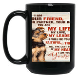 I Am Yourr Friend Your Partner Your Dog Blanket Black Coffee Mug, Gift Coffee Mug