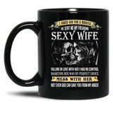 I Asked God For A Miracle He Sent Me My Freaking Sexy Wife Black Gift Coffee Mug