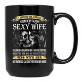 I Asked God For A Miracle He Sent Me My Freaking Sexy Wife Black Gift Coffee Mug - Black