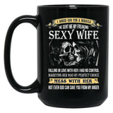 I Asked God For A Miracle He Sent Me My Freaking Sexy Wife Black Gift Coffee Mug