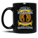 I Asked God For An Angel He Sent Me My Grandson Black Gift Coffee Mug