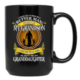 I Asked God For An Angel He Sent Me My Grandson Black Coffee Mug, Gift Coffee Mug - Black