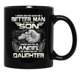 I Asked God To Make Me A Better Father Day Black Coffee Mug, Gift Coffee Mug - Black