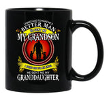 I Asked God For An Angel He Sent Me My Granddaughter Black Coffee Mug, Gift Coffee Mug - Black