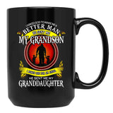 I Asked God For An Angel He Sent Me My Granddaughter Black Coffee Mug, Gift Coffee Mug - Black