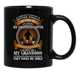 I Asked God To Make Me A Better Woman He Sent Me An Angel My Granddaughter Funny Grandpa Cute Vintage Black Gift Coffee Mug - Black