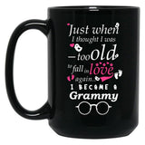 I Became Grammy Grandma Grandmother Grandma Reveal Black Gift Coffee Mug