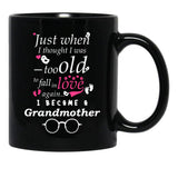 I Became Grandma Grandma Grandmother Black Gift Coffee Mug - Black