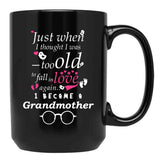I Became Grandma Grandma Grandmother Black Gift Coffee Mug - Black