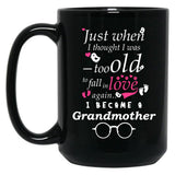 I Became Grandma Grandma Grandmother Black Coffee Mug, Gift Coffee Mug