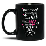 I Became Ma Grandma Grandmother Black Coffee Mug, Gift Coffee Mug