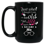 I Became Ma Grandma Grandmother Black Coffee Mug, Gift Coffee Mug