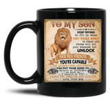 I Believe In You I Love You Forever And Always Your Mom Black Coffee Mug, Gift Coffee Mug