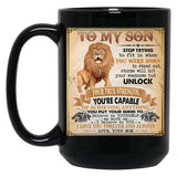 I Believe In You I Love You Forever And Always Your Mom Black Coffee Mug, Gift Coffee Mug