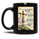 I Can Only Imagine Gift Jesus And White Lily Flower Black Coffee Mug, Gift Coffee Mug