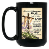 I Can Only Imagine Gift Jesus And White Lily Flower Black Coffee Mug, Gift Coffee Mug