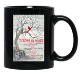 I Cross My Heart Couple Cardinal Bird Winter Christmas Gift Black Gift Coffee Mug - Black