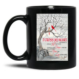 I Cross My Heart Couple Cardinal Bird Winter Christmas Gift Black Gift Coffee Mug