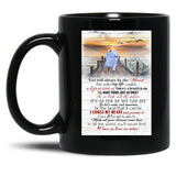 I Cross My Heart Lyrics - Old Couple Sunset - You Will Always Be The Miracle Black Coffee Mug, Gift Coffee Mug