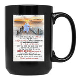 I Cross My Heart Lyrics - Old Couple Sunset - You Will Always Be The Miracle Black Gift Coffee Mug - Black