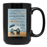 I Cross My Heart Lyrics - Seniors Who Love Each Other Black Gift Coffee Mug - Black