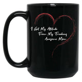 I Get My Attitude From My Freaking Awesome Mom Funny Mom Love Gift Black Coffee Mug, Gift Coffee Mug