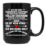 I Have A Damn Great Husband In May Black Coffee Mug, Gift Coffee Mug - Black