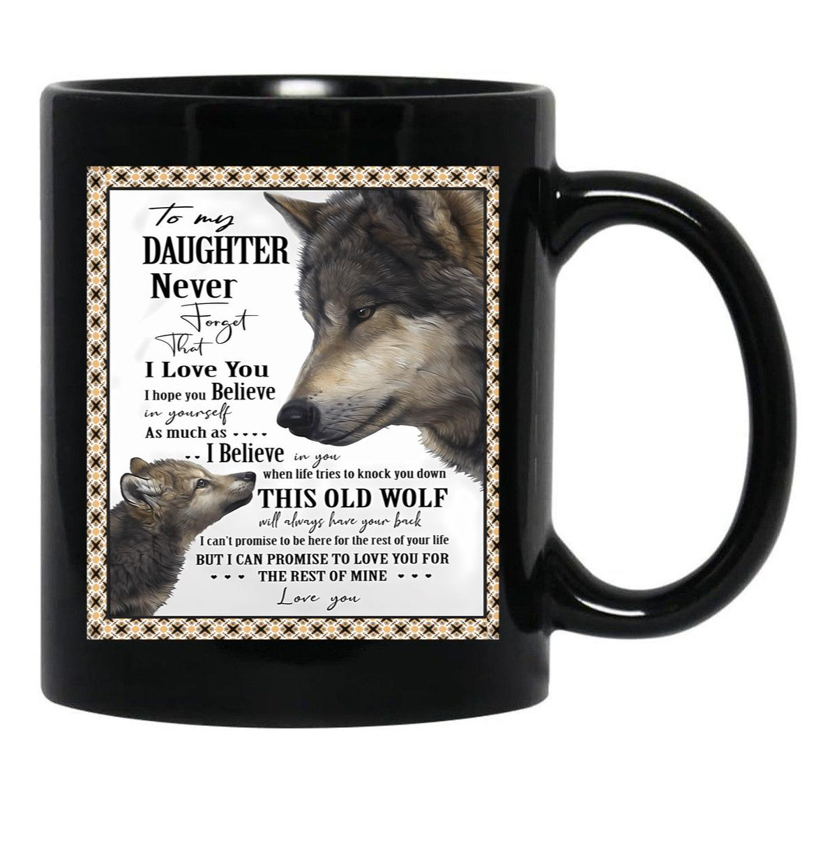 I Hope You Believe In Yourself Black Coffee Mug - Black