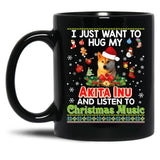 I Just Want To Hug My Akita Inu Dog Black Gift Coffee Mug