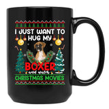 I Just Want To Hug My Boxer Dog Black Gift Coffee Mug - Black
