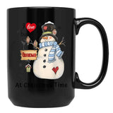 I Love Being A Grandma At Christmas Time Womens Black Gift Coffee Mug - Black
