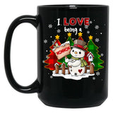 I Love Being A Grandma Christmas Black Gift Coffee Mug