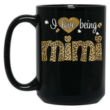 I Love Being Mimi Mimi Grandmas Gift Black Coffee Mug