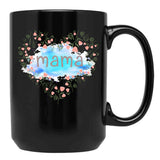 I Love Mama Black Coffee Mug - Black