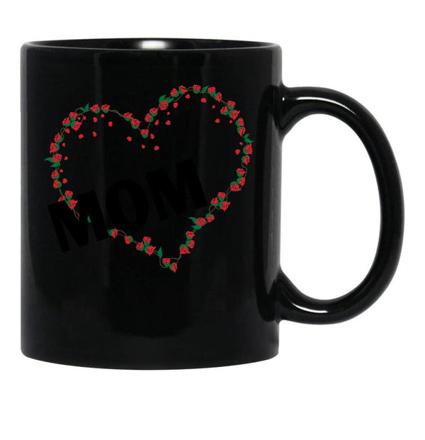 I Love Mom Funny Gift Shirt Mothers Day Gifts Black Coffee Mug - Black