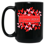 I Love Mom Black Gift Coffee Mug