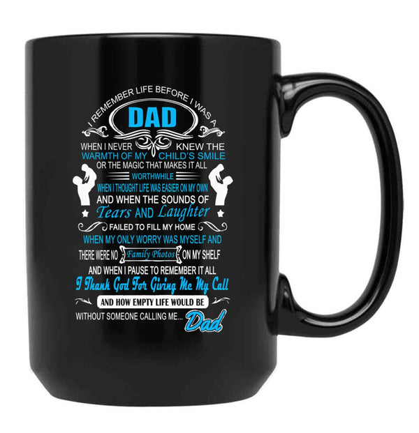 I Love My Dad T Black Gift Coffee Mug - Black