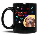 I Love My Dog Black Coffee Mug