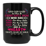 I Love My Dogs Chihuahua Mom Black Gift Coffee Mug - Black