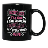 I Love My Future Husband Love Husband Black Gift Coffee Mug - Black