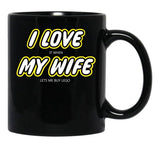 I Love Black Coffee Mug - Black