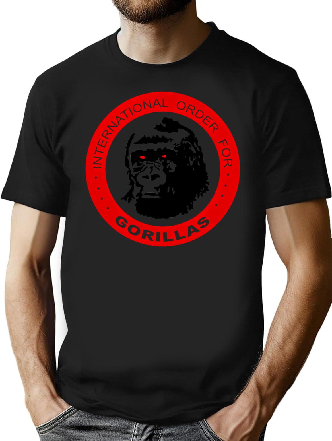International Order For Gorillas Minimalist Graphic T-Shirt - Unisex Streetwear Tee - Black